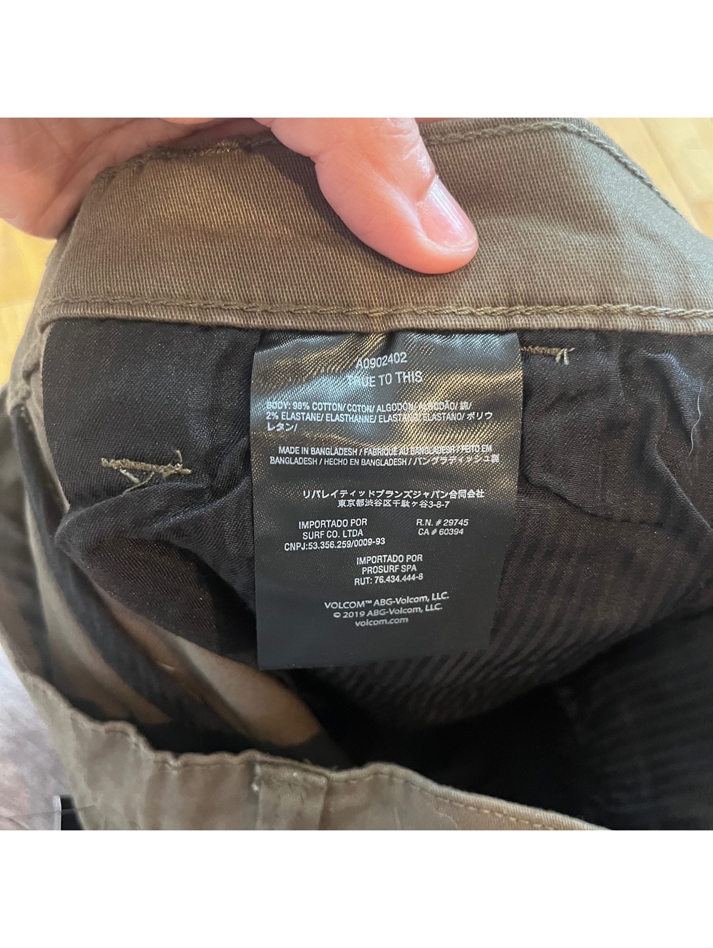 Volcom Road Trip Men's Shorts Size 28 Military Green - Picture 5 of 7